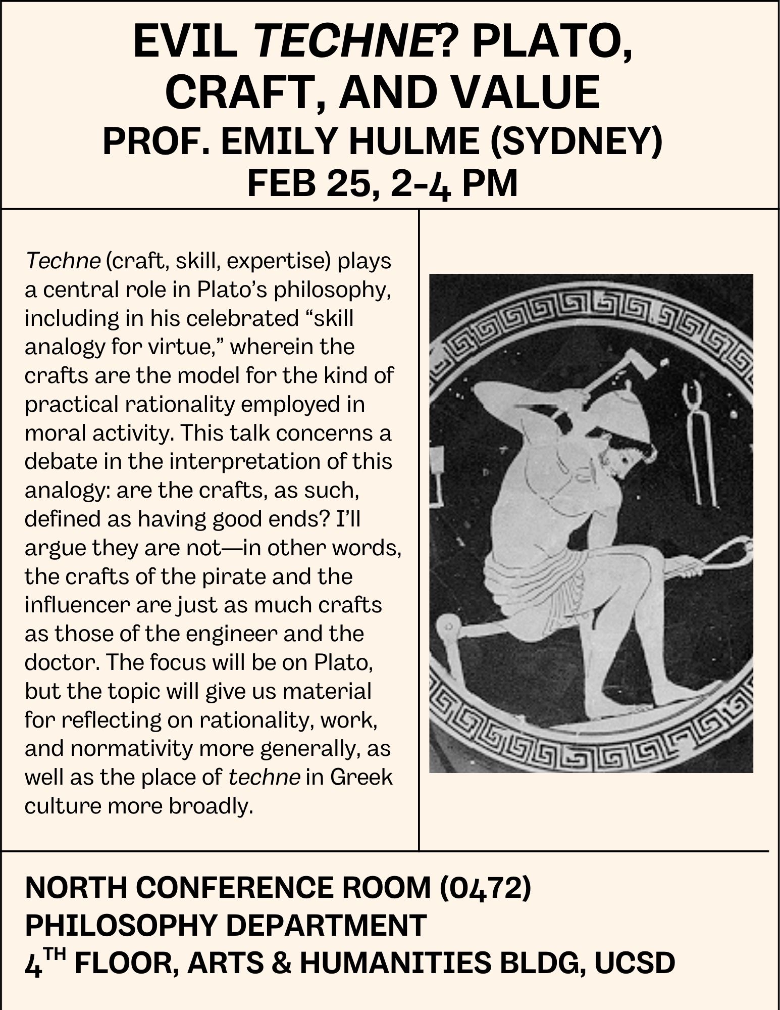 Plato, Craft, Value conference poster